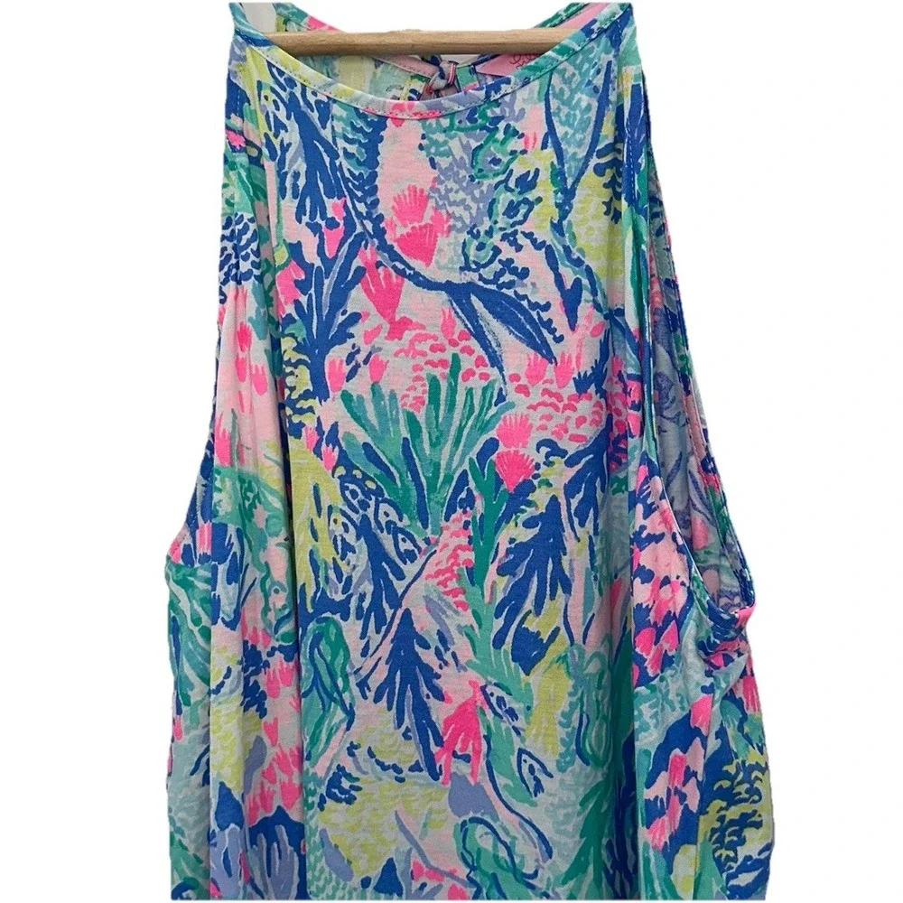 Lilly Pulitzer Margot Swing‎ Dress Mermaids Cove Ocean Summer Small Pima Cotton